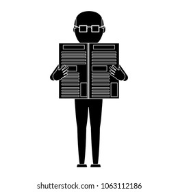 avatar man with newspaper