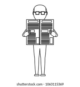 avatar man with newspaper