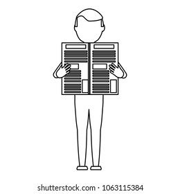 avatar man with newspaper