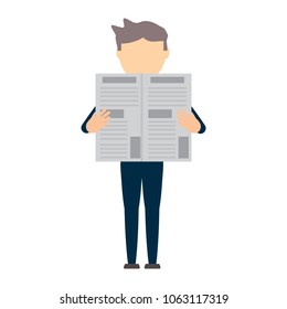 avatar man with newspaper