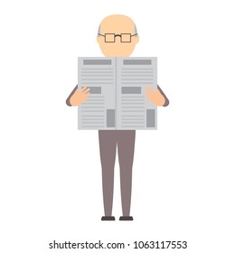 avatar man with newspaper