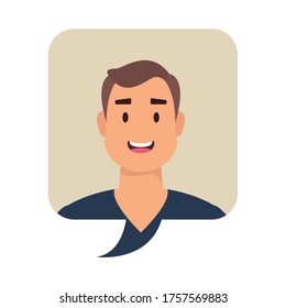 avatar man on communication bubble design, Message discussion conversation and chatting theme Vector illustration