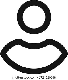 avatar man people vector flat line simple icon