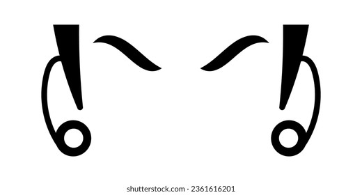 Avatar of a man with piercing. Profile avatar icon. Vector illustration isolated on white background.