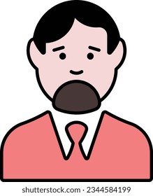 contorno de usuarios del perfil de man de avatar