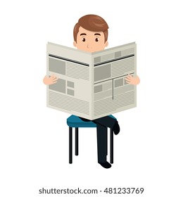 avatar man reading a newspaper 