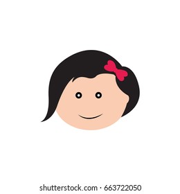 Avatar of a man in a simple style. Isolated on white cartoon face for use in web design. Vector illustration
