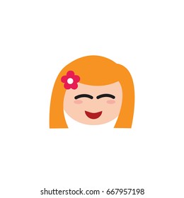 Avatar of a man in a simple style. Isolated on white cartoon face for use in web design. Vector illustration