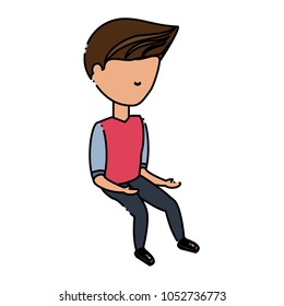 avatar man sitting icon