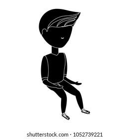 avatar man sitting icon