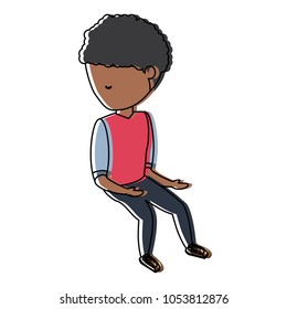 avatar man sitting icon