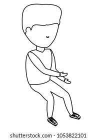 avatar man sitting icon