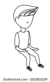 avatar man sitting icon