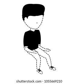 avatar man sitting icon