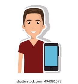 avatar man and smartphone