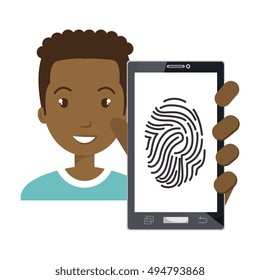 avatar man and smartphone