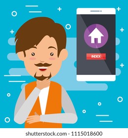 avatar man with social media marketing