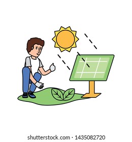 Avatar man and solar panel design