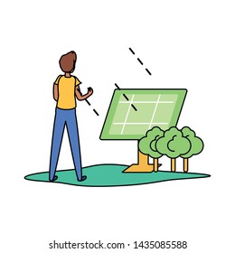 Avatar man and solar panel design