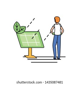 Avatar man and solar panel design