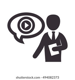 avatar man with speech bubble