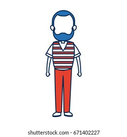 avatar man standing father character in blue and orange