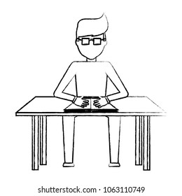 avatar man studying