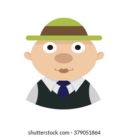 Avatar. A man in a suit and a hat.
