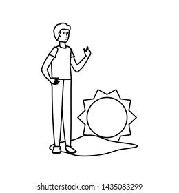 Avatar man and sun design