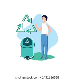 Avatar man with trash design