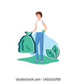 Avatar man with trash design