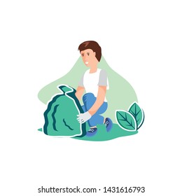 Avatar man with trash design