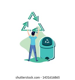 Avatar man with trash design