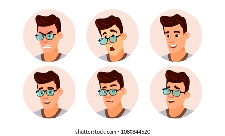 Avatar Man Vector. Icon Placeholder. Casual Workman. Cartoon Character Illustration