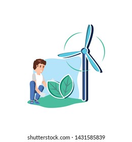 Avatar man and wind mill design