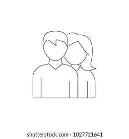 avatar of a man and a woman icon. Element of head hunting icon. Premium quality graphic design. Signs, outline symbols collection icon for websites, web design, mobile app