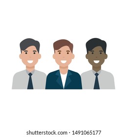 Avatar men design, Boys males friends person and human theme Vector illustration