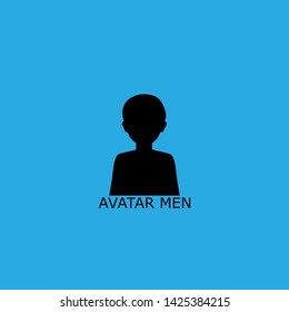 avatar men icon sign signifier vector