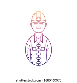 ícono de nolan minero avatar. Línea delgada simple, contorno vectorial de los iconos de Avatars para ui y ux, sitio web o aplicación móvil