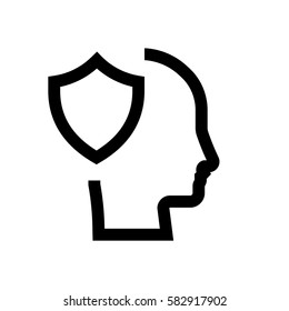 Avatar mini line, icon, background and graphic. The icon is black and white, linear  flat, vector, pixel perfect, minimal, suitable for web and print. 