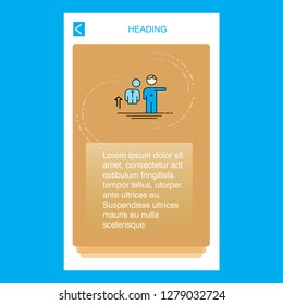 Avatar mobile vertical banner design design. Vector