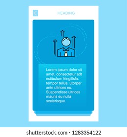 Avatar mobile vertical banner design design. Vector