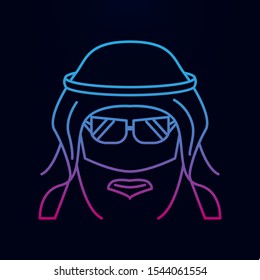 Avatar of the modern arab nolan icon. Simple thin line, outline vector of arabian icons for ui and ux, website or mobile application