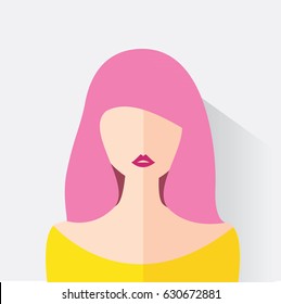 Avatar of the modern woman. Vector illustration