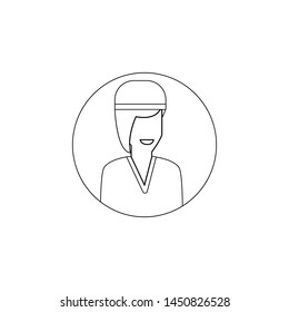 avatar of nurse icon. Element of avatar for mobile concept and web apps icon. Outline, thin line icon for website design and development, app development