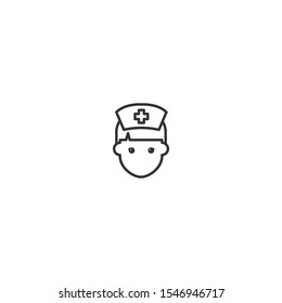 avatar of the nursing profession line icon