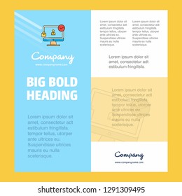 Avatar on monitor Business Company Poster Template. with place for text and images. vector background