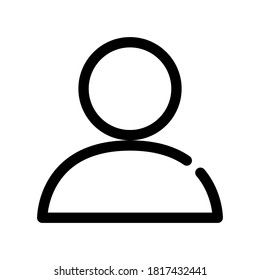 Avatar outline icon. Element of user interface.