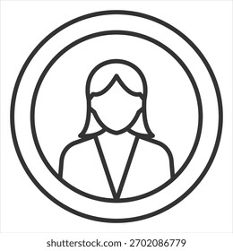 Ilustración vectorial de iconos de contorno de avatar