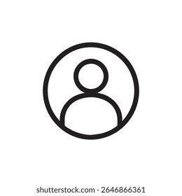 Avatar Outline Icon for Web and Mobile Applications